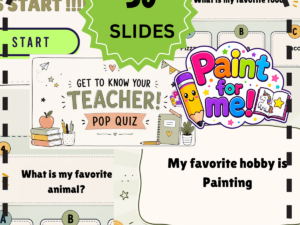Get to Know Your Teacher Pop Quiz - Back to School Icebreaker