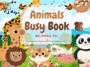 Animals Busy Book - 65 pages, Toddler Busy Book, Editable CANVA Template