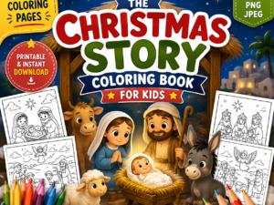 The Christmas Story Coloring Book for Kids β 118 Printable Christmas Coloring Pages