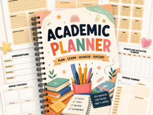 Academic Planner for Students | Back to School Student Planner, Assignment Tracker & School Organization