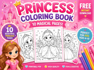 🎨 Free Princess Coloring Book for Kids